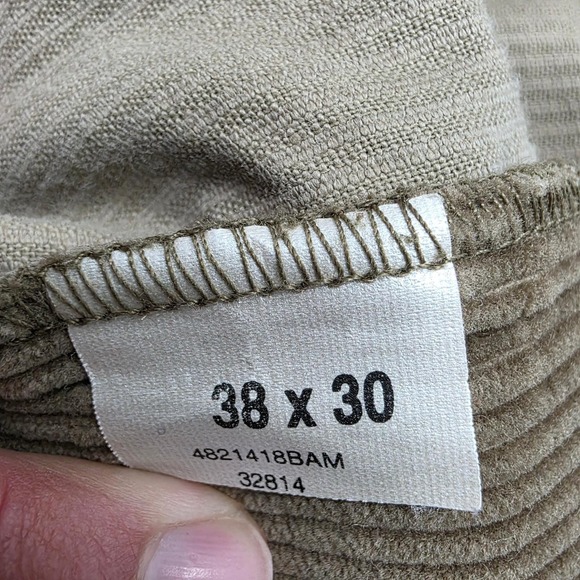 Vtg Polo Golf Mens Khaki Corduroy Pleated Relaxed Fit Pants Size‎ 38x30 - Picture 5 of 6